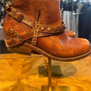 Bed Stu Studded Leather Ankle Boots